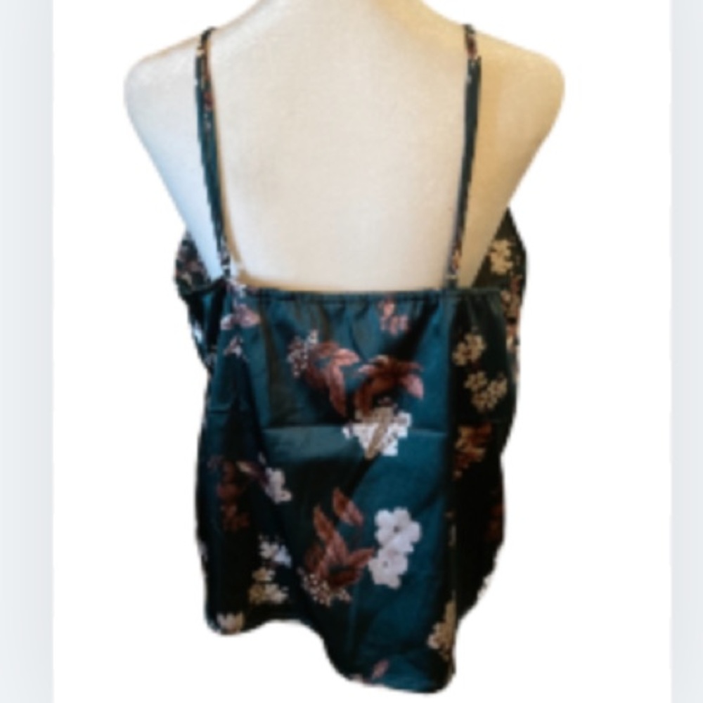 EC Ekouaer Shade of Green & White Floral Intimates Size Large - Picture 8 of 13